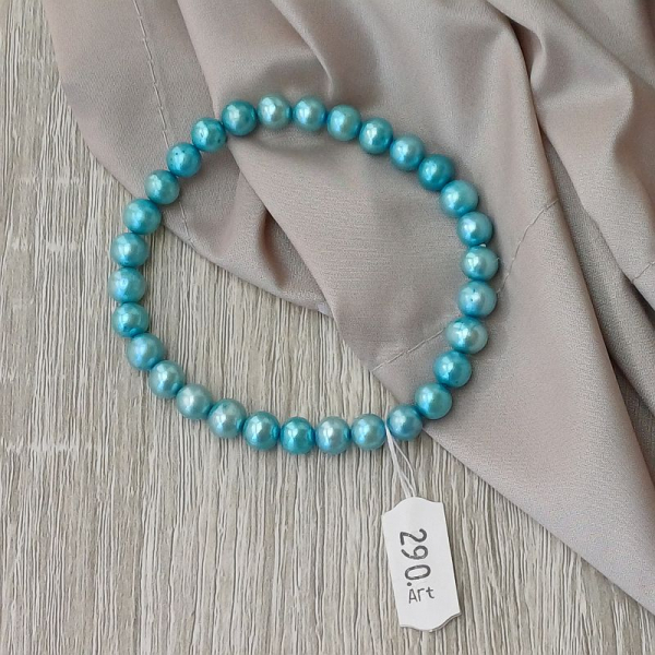 Armband Perlen Ø 7 - 8 mm türkis